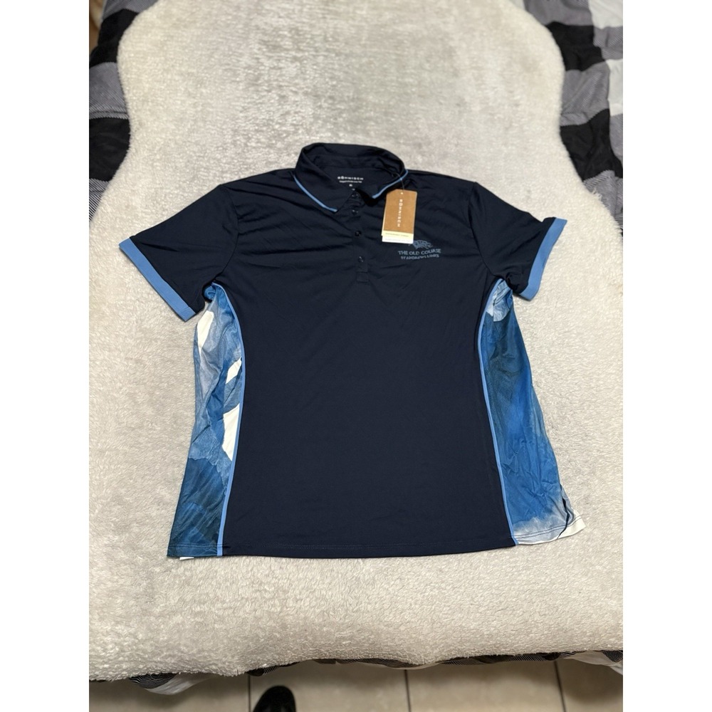 Rohnisch Women's Navy Short Sleeve Polo Shirt Size XL Golf Top UV Performance